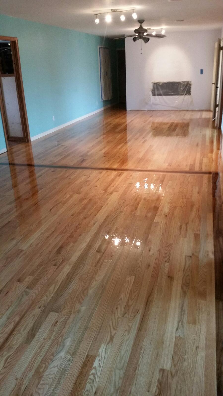 Finished hardwood floor project
